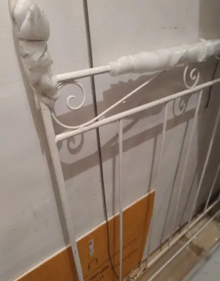 Cabecero hierro forjado blanco 150cm