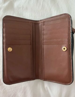 Cartera Sandra Freckled piel marrón