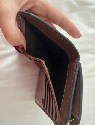 Cartera Sandra Freckled piel marrón