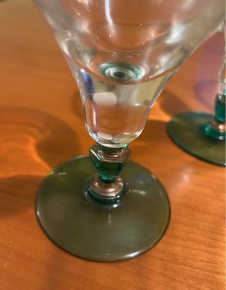 Servizio coppa e 6 calici in vetro