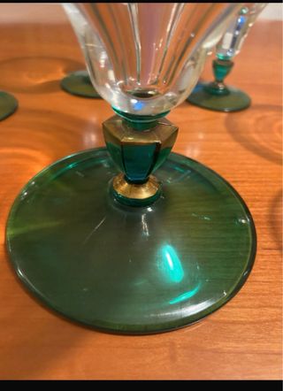 Servizio coppa e 6 calici in vetro