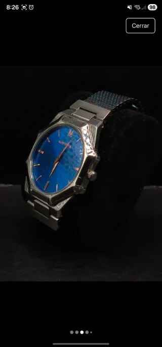 Reloj Montignac Hombre Azul Plateado