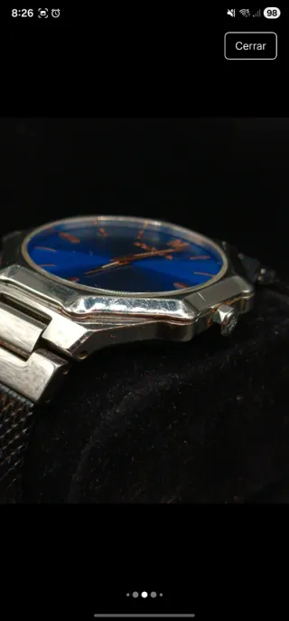 Reloj Montignac Hombre Azul Plateado