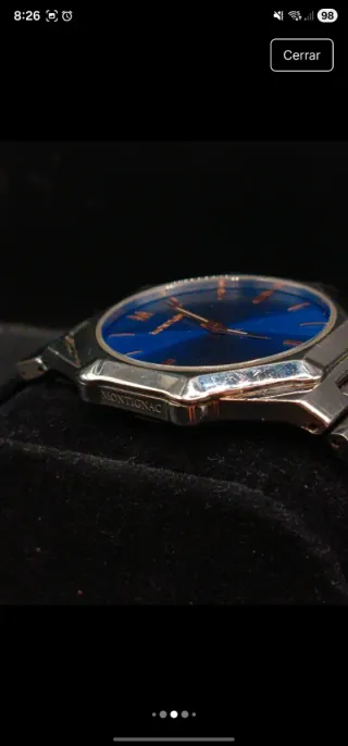 Reloj Montignac Hombre Azul Plateado