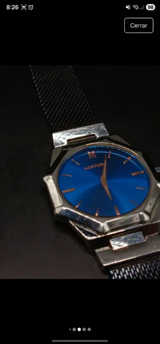Reloj Montignac Hombre Azul Plateado