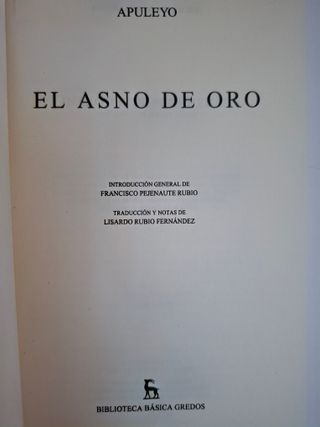 APULEYO: EL ASNO DE ORO
