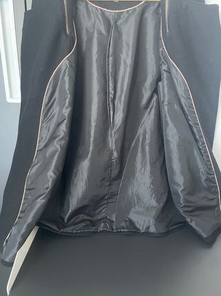 Abrigo Cortefiel Negro Cremallera