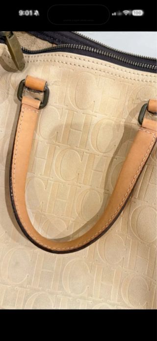 Bolso CH Carolina Herrera piel logo grabado
