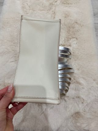 Bolso flecos piel Zara beige