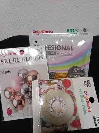 Lote Globos y Cinta Adhesiva