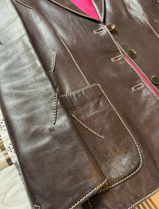 Chaqueta de cuero de cordero