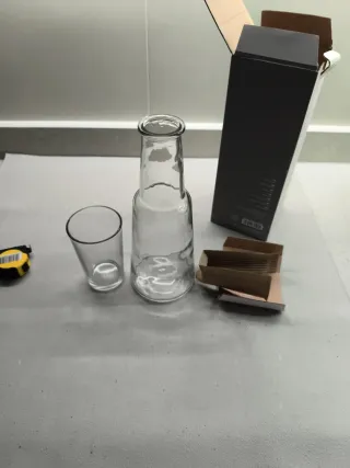 Juego Jarra y Vaso Cristal Apilable