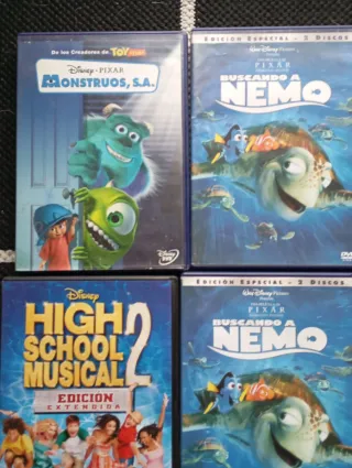 Lote 8 Películas DVD Infantiles y Familiares