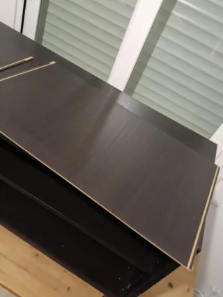 Mueble bajo Besta Ikea marrón chocolate