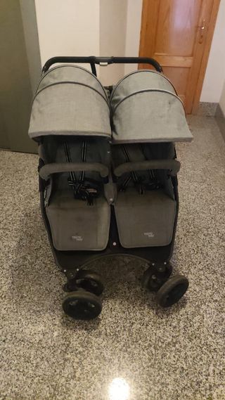 Carrito de bebé doble gris Valco Baby snap duo