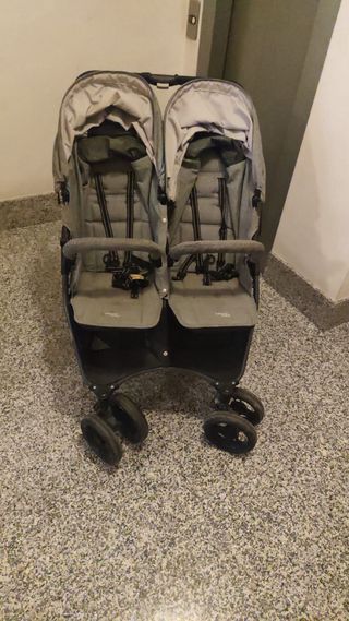 Carrito de bebé doble gris Valco Baby snap duo