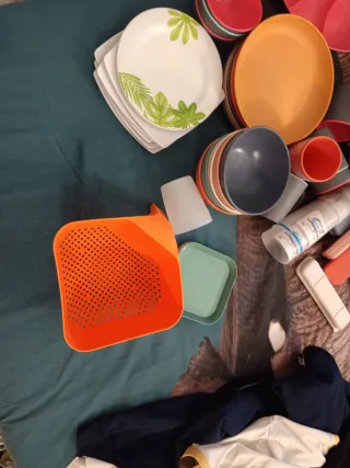 Set Vajilla Camping Plástico