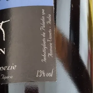 Bottiglia vino Paladin numerata da collezione