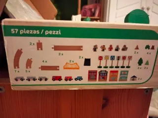 Set Tren Madera Ciudad Playtive 57 Piezas,