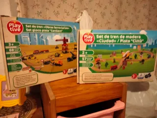 Set Tren Madera Ciudad Playtive 57 Piezas,