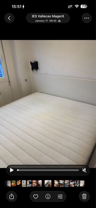 Cama King Size 1.80x2.00m con Colchón Ikea