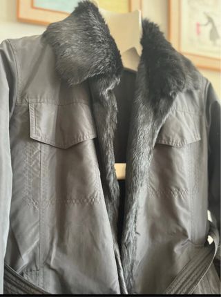 Gabardina mujer con pelo