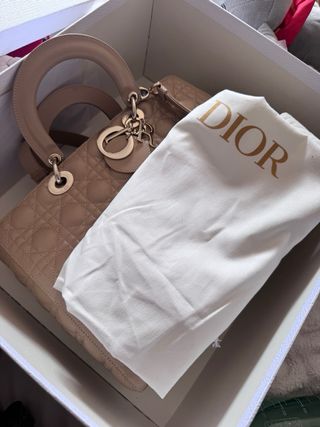 Bolso Lady Dior Grande Beige