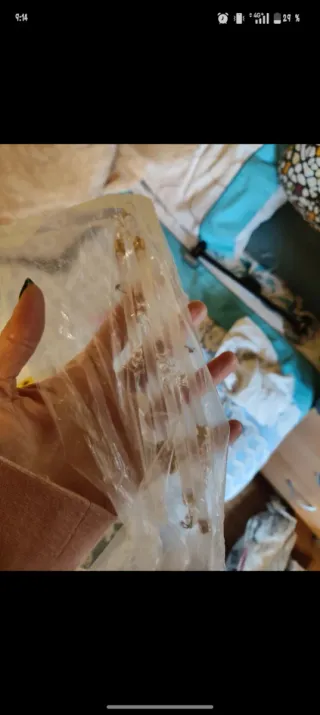 Lámpara de techo vintage cristal y metal