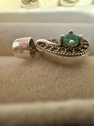 Conjunto de plata 925 con esmeraldas