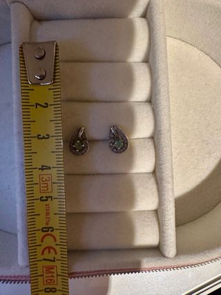 Conjunto de plata 925 con esmeraldas