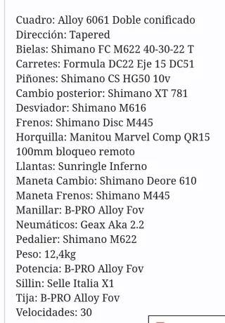 Bicicleta B-Pro M850