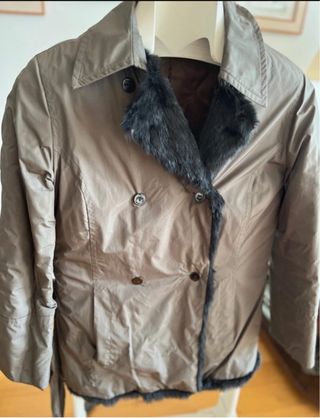 Gabardina mujer con pelo