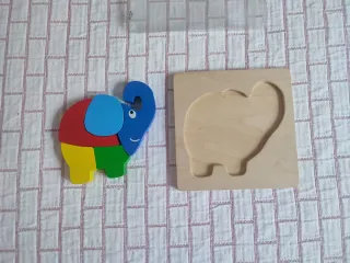 Puzzle de madera elefante 5 piezas