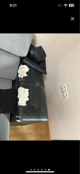 Sofá Chaiselongue Gris y Negro