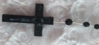 Rosario de plástico negro