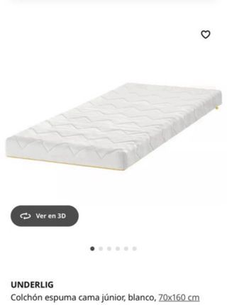 Cama infantil blanca con barrera