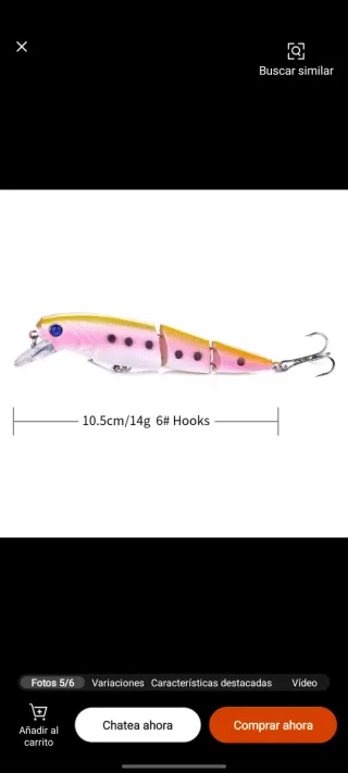 Lote de 15 señuelos de pesca variados