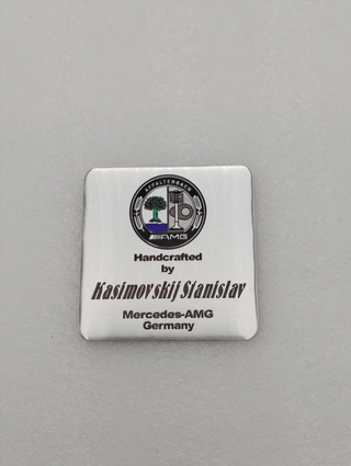 EMBLEMA MOTOR METALICO MERCEDES AMG PREPARACION