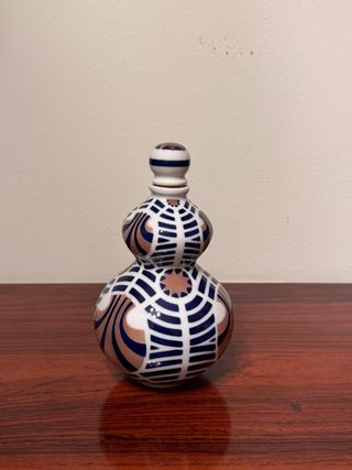 Calabaza de peregrino decorada