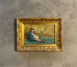 Óleo antiguo escuela francesa c. 1920