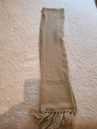 Bufanda Tous Beige con Bolsillos y Osito