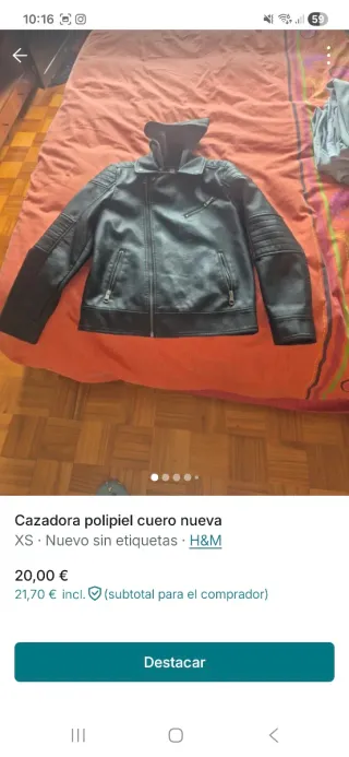 2 Cazadoras polipiel cuero nuevas. 18 euros