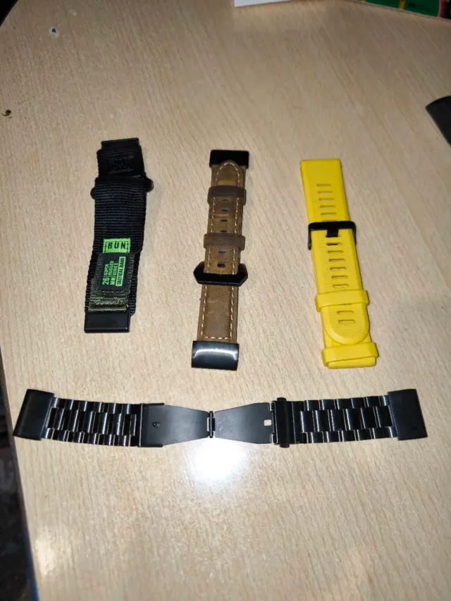 Correas Garmin Fenix 6X (Negro, Marrón, Amarillo)