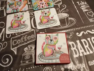 Tazza e 4 sottobicchieri Allen Design