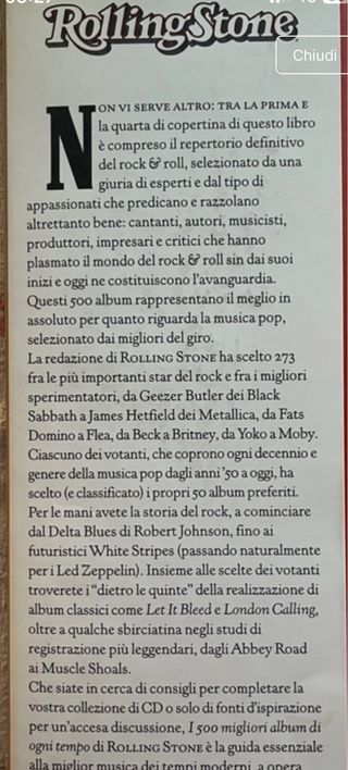 Rolling Stone. I 500 migliori album di ogni tem...