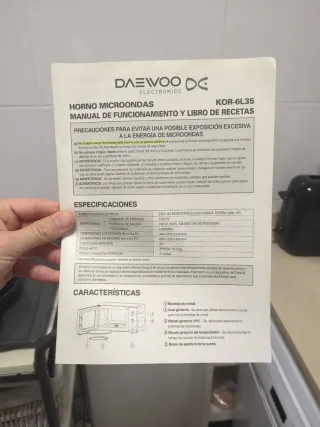 Microondas Daewoo KOR-6L35 Blanco