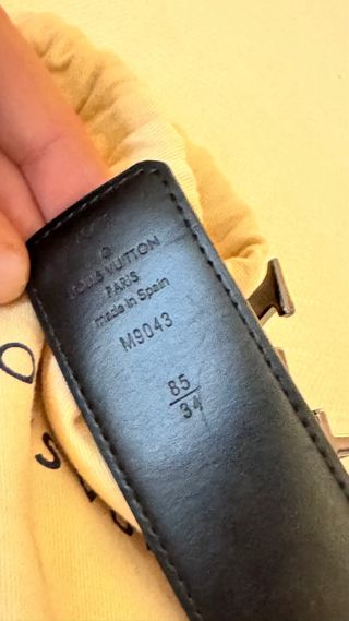 Cintura Louis Vuitton reversibile Nero/Monogram