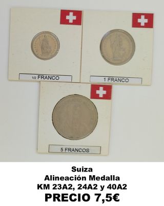 Lotes monedas Suiza