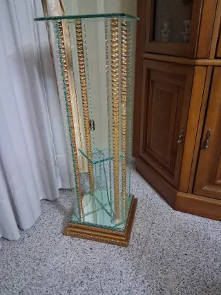 Columna de cristal dorada original