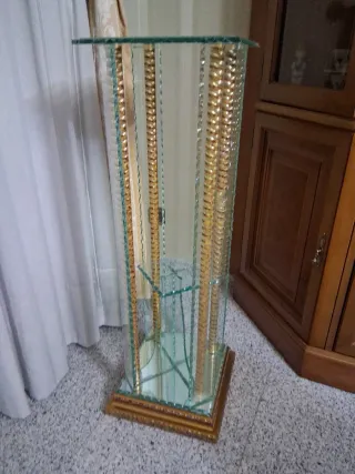 Columna de cristal dorada original